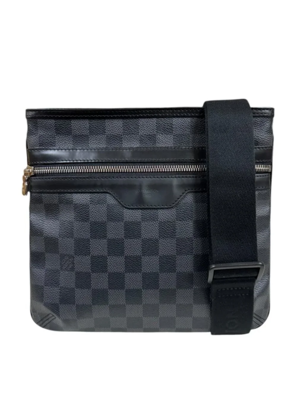 Louis Vuitton Thomas Damier Graphite Shoulder Bag Canvas Black Vintage